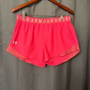 Under Armour Women's Bright Pink Athletic Shorts